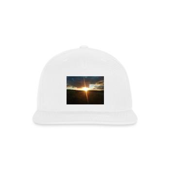Golden Hour Sunset Field - Snapback Baseball Cap - white - Front