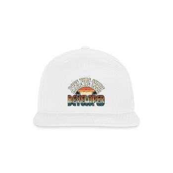 Retro Developer Sunset - Snapback Baseball Cap - white - Front