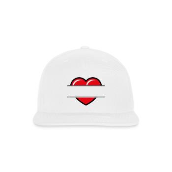 Heart Symbol (Add Text / Present / Gift / Love) - Snapback Baseball Cap - white - Front