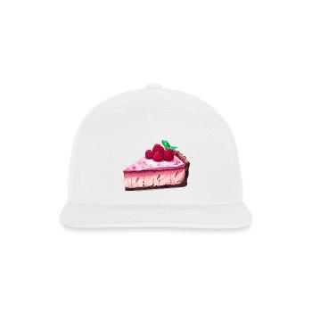 Raspberry Cheesecake Slice - Snapback Baseball Cap - white - Front