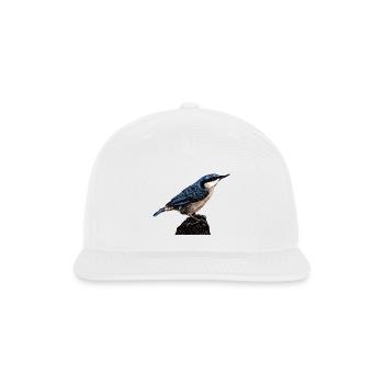 Nuthatch illustration - Snapback Baseball Cap - white - Front