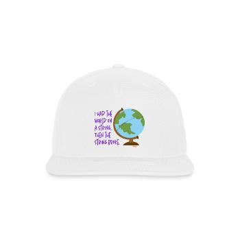 World on a string - Funny Sayings - Snapback Baseball Cap - white - Front