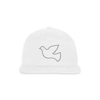 Minimalist Dove Silhouette - Snapback Baseball Cap - white - Front