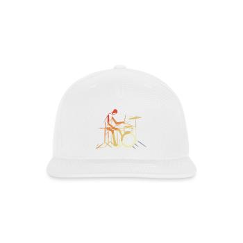 Drummer Retro Style - Snapback Baseball Cap - white - Front