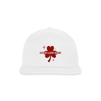 Shamrock Chic Good Luck Babe Red - Snapback Baseball Cap - white - Front