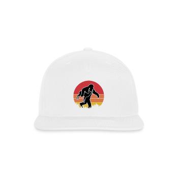 Bigfoot Carrying Antelope Vintage - Snapback Baseball Cap - white - Front