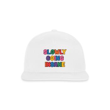Slowly Going Insane Clowncore Aesthetic Kidcore - Snapback Baseball Cap - white - Front