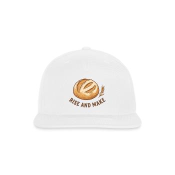 Rise and Make Loaf - Snapback Baseball Cap - white - Front