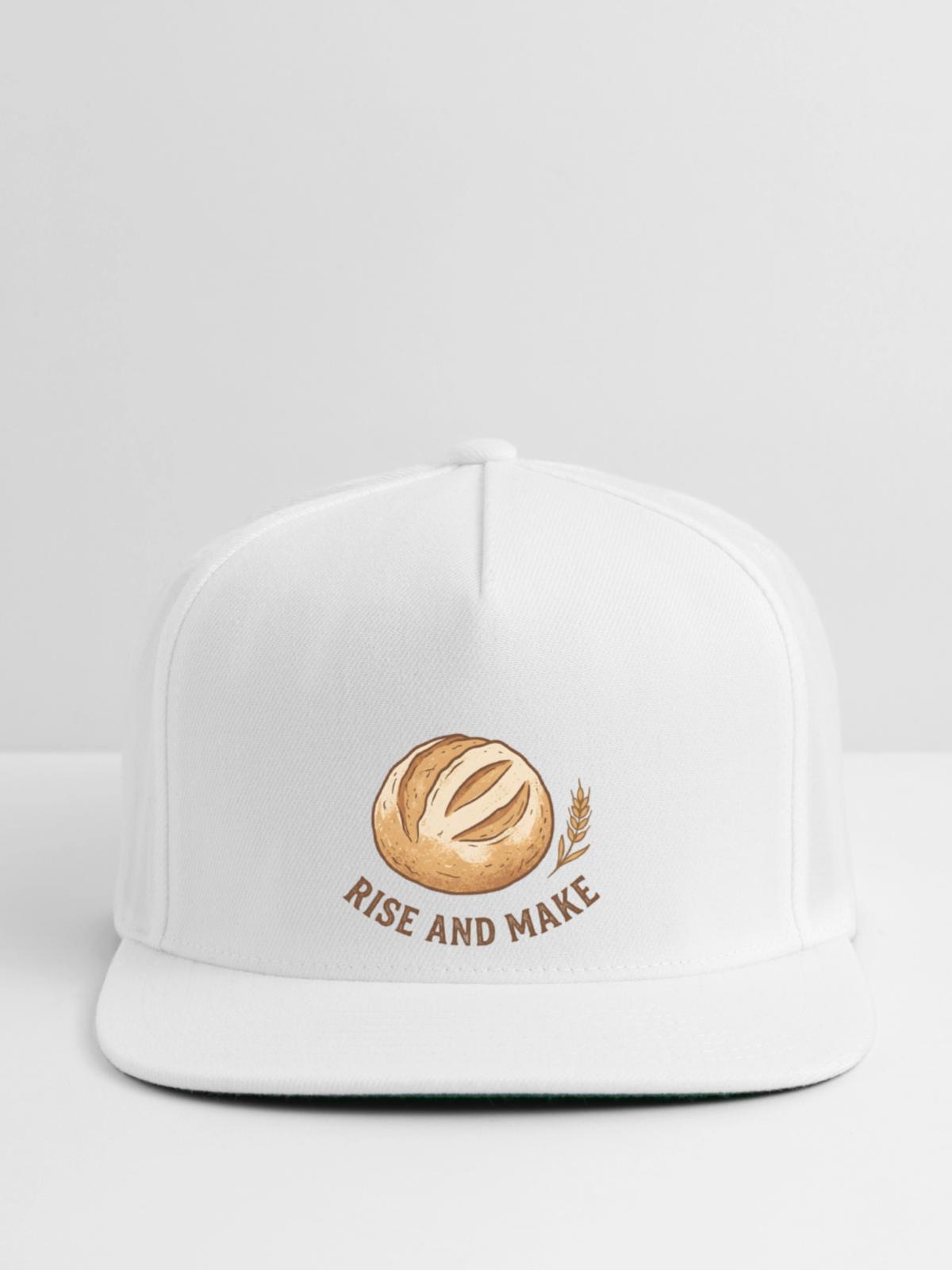 Rise and Make Loaf - Snapback Baseball Cap - white - Front