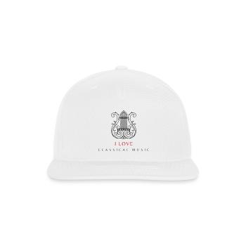 I love classical music - Snapback Baseball Cap - white - Front