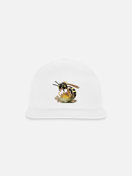 Bee - Snapback Baseball Cap - white