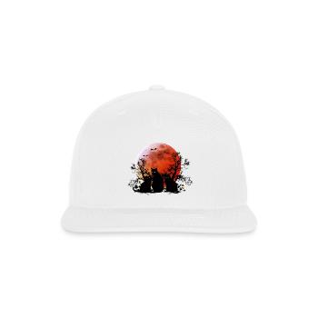 3 Black Cats - Snapback Baseball Cap - white - Front