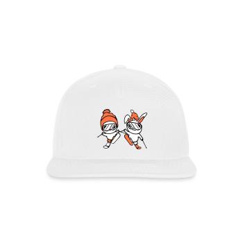 Rabbit Bird Birdie Team Ski Bunny Ski Goggles Cap - Snapback Baseball Cap - white - Front