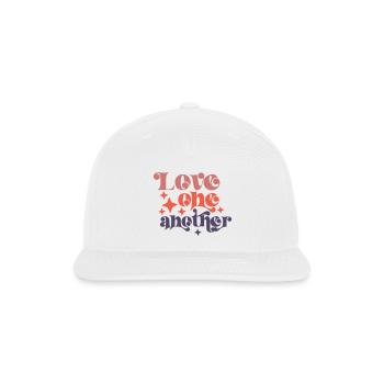 Love one another - Snapback Baseball Cap - white - Front