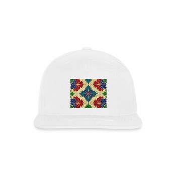 Intricate Baroque Floral Pattern - Snapback Baseball Cap - white - Front