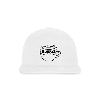 Slices of Coffee - Snapback Baseball Cap - white - Front