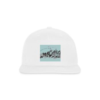 Elegance in Every Curve Castle Sketch - Snapback Baseball Cap - white - Front