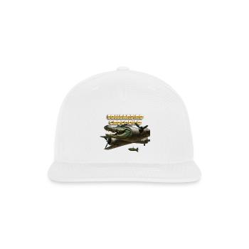 Crocodile Bomber Plane - Snapback Baseball Cap - white - Front