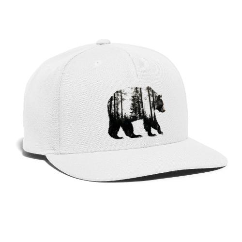 Evergreen Bear Silhouette - Snapback Baseball Cap