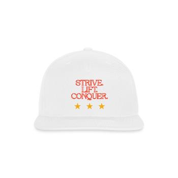 Strive Life to Conquer - Snapback Baseball Cap - white - Front