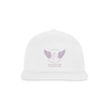 Pug dog heaven angel wings farewell grief - Snapback Baseball Cap - white - Front