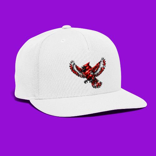 Silver Cardinal in Flight - Snapback Baseball Cap