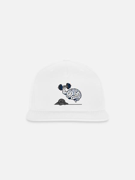 Brain Lift: Weights Mind - Snapback Baseball Cap - white