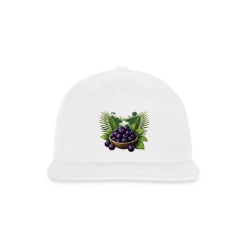 Açai Berries Tropical Design - Snapback Baseball Cap - white - Front