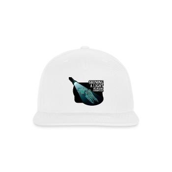 Shining Light on Midnight Camouflage - Snapback Baseball Cap - white - Front