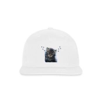 Pet cat - Snapback Baseball Cap - white - Front