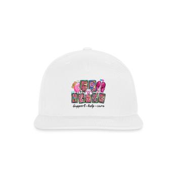 Emergency Nurse support - Snapback Baseball Cap - white - Front