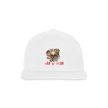 Vintage Design with motivational quote all is well - Snapback Baseball Cap - white - Front