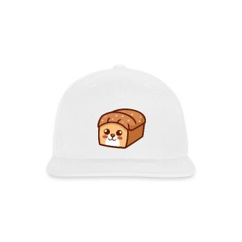 Bread Loaf Cat - Snapback Baseball Cap - white - Front
