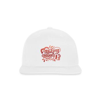 making money - Snapback Baseball Cap - white - Front