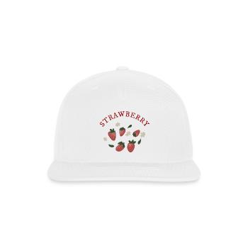 Strawberries - Snapback Baseball Cap - white - Front