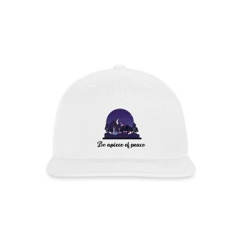 Aesthetic Night Forest Moon Scene - Snapback Baseball Cap - white - Front