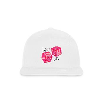 Take a Risk Graphic - Snapback Baseball Cap - white - Front