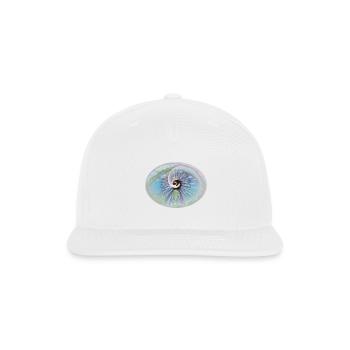 Spiral Eye - Psychedelic Visionary Art - Snapback Baseball Cap - white - Front