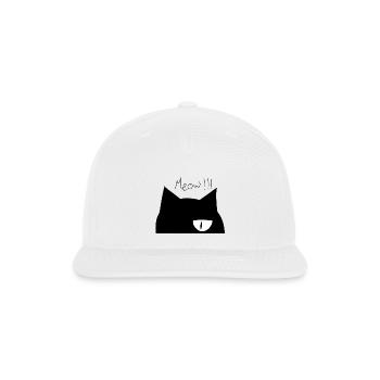 Cute cat face - Snapback Baseball Cap - white - Front