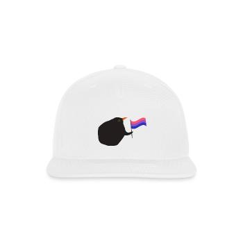 Blackbird with bi lgbt glag - Snapback Baseball Cap - white - Front