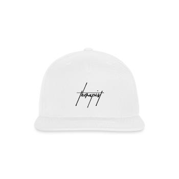 Therapist — Kind Of - Snapback Baseball Cap - white - Front
