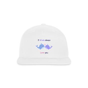 I Whale always love you | funny love pun - Snapback Baseball Cap - white - Front