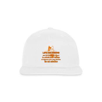 Life decisions are an extreme sport - Snapback Baseball Cap - white - Front