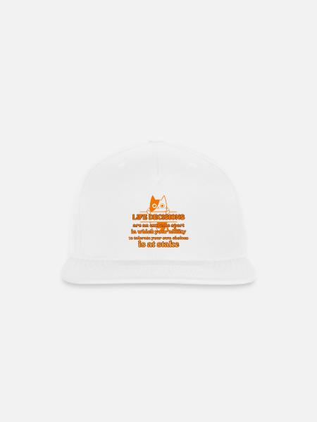 Life decisions are an extreme sport - Snapback Baseball Cap - white