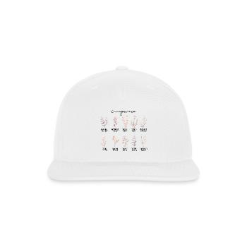 Vous êtes Verset de la Bible Inspiration Bible Fleurs sauvages - Casquette de baseball Snapback - blanc - Devant