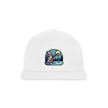 Wizard Casting Fishing Spell - Funny Pun - Snapback Baseball Cap - white - Front