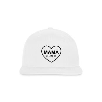 Mama Est. 2016 – Minimal Typography - Snapback Baseball Cap - white - Front
