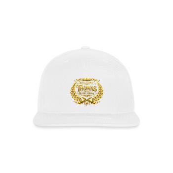 Brilliant Thomas Minds Above Emblem - Snapback Baseball Cap - white - Front