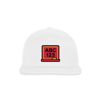 Chalkboard ABC 123 Back to School - Snapback Baseball Cap - white - Front