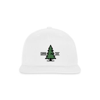 Pine Tree Camping Gear Hiking Outdoor Nature - Snapback Baseball Cap - white - Front